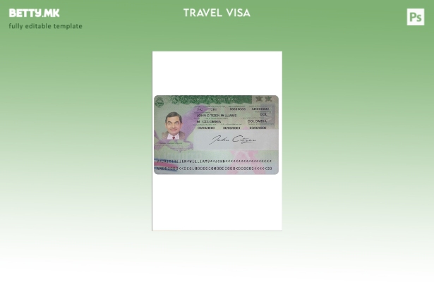 Модерен стилски шаблон за виза на Костарика